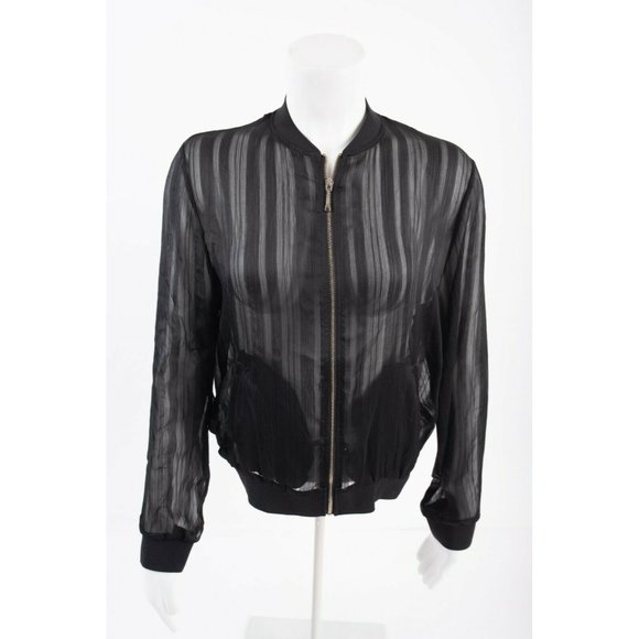 Zara Womens Organza Bomber Jacket S 
